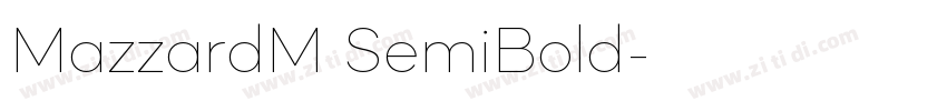 MazzardM SemiBold字体转换